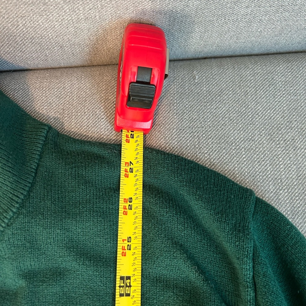 Tommy Hilfiger Quarter Zip Sweater Green Mens XL - Picture 8 of 8